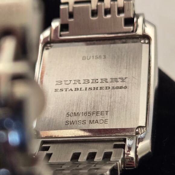 Burberry Women\'s Nova Check BU1583 Watch Stainless Steel Diamond New Battery main image 4